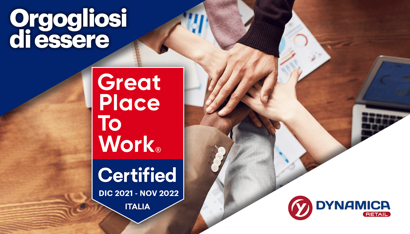 ANCHE QUEST'ANNO OTTENUTA LA CERTIFICAZIONE GREAT PLACE TO WORK
